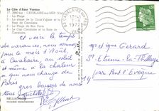 MODERN CARD the Of the department of Var Dimension of Azure Cavalaire On Sea the Beach