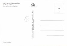 CPM Frejus Saint Raphael Une Plage De Frejus Dans le fond St Raphael