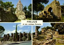 CPM Frejus Et Ses Ruines Romaines Aqueduc Arenes Theatre Lanterne d'Auguste