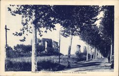 CPA Frejus Fragments d'aqueduc et route de Cannes