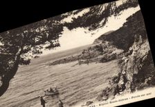 VINTAGE POSTCARD Giens Hospital Renee Sabran Bored on sea