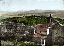 MODERN CARD the Historical Capital Of the Grimaud Moors the enclosing wall of the castle the church the golde of Tropez Saint