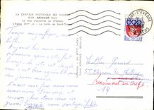 MODERN CARD the Historical Capital Of the Grimaud Moors the enclosing wall of the castle the church the golde of Tropez Saint