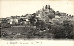 VINTAGE POSTCARD Grimaud View