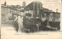 CPA Hyeres La Virille Ville L'Eglise Saint Paul Saint Joseph Chemiserie Ganterie Bonneterie