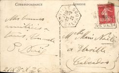 POSTAL Hyeres de la VENDIMIA el ayuntamiento y la avenida de las palmeras