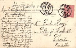 Hotel continental de Hyeres de la POSTAL de la VENDIMIA