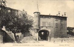 Palmeras de Hyeres de la POSTAL de la VENDIMIA la puerta de San Pablo