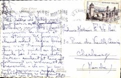 POSTAL MODERNA dimensión del azul de Hyeres