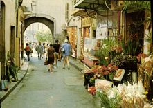 POSTAL MODERNA Hyeres la ciudad vieja pintoresca