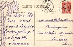 POSTAL Hyeres de la VENDIMIA debajo de la madera de la playa