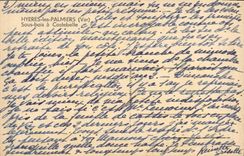 La POSTAL Hyeres de la VENDIMIA las palmeras debajo de la madera tiene Costebelle