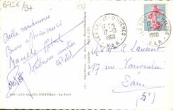 POSTAL MODERNA D salino Hyeres los barcos portuarios del pecado