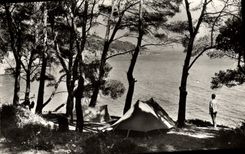 CPM Hyeres Environs de La Capte Camping Campement sous la Pinede au bord de mer