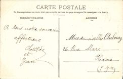 POSTAL Hyeres de la VENDIMIA las ruinas de las palmeras del castillo