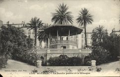 POSTAL Hyeres de la VENDIMIA el jardín público y el quiosco