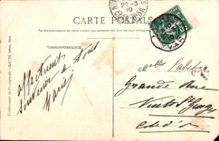 POSTAL Hyeres de la VENDIMIA el jardín público y el quiosco