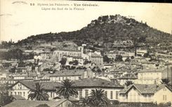 CPA Hyeres Les Palmiers Vue Generale Ligne du Sud de la France