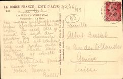 CPA Les Iles d'Hyeres Porquerolies La Rade Bateau