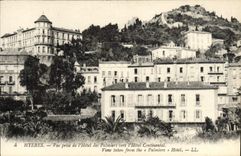 CPA Hyeres Vue Prise de I'Hotel des Palmiers Vers l'Hotel Continental