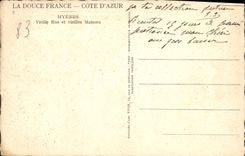 CPA Hyeres Vieille Rue et vieilles Maisons