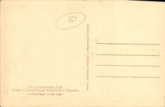 POSTAL de la VENDIMIA la cornisa del oro la manija del campo largo y el punto de Baumette