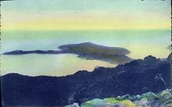 VINTAGE POSTCARD the Cape Ferrat Panoramic View Taken of the Large Cornice