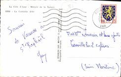 POSTAL de la VENDIMIA la dimensión del milagro azul de la naturaleza la cornisa del oro