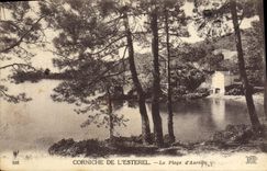 VINTAGE POSTCARD Cornice Of Esterel the Beach of Aurelle