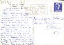 CPM Le Lavandou Vue du Lavandou au Cap Benat