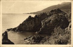 CPA Cote D'Azur Le Trayas Les Rochers