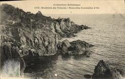 VINTAGE POSTCARD Rocks of Trayas News Cornice of Gold