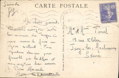 VINTAGE POSTCARD Trayas View Taken of the Field of the Tunisian Villa