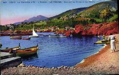 VINTAGE POSTCARD the gold cornice Trayas Seen on the Villas and the Hotels