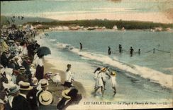 CPA Sablettes La Plage a l'heure du Bain