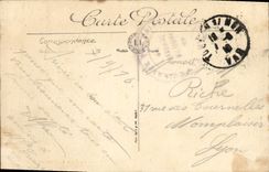 POSTAL Sablettes de la VENDIMIA la playa por la hora del baño