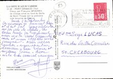 POSTAL MODERNA Grimaud portuario Concu de François Spoerry que esta aldea localiza en la parte inferior del golfo