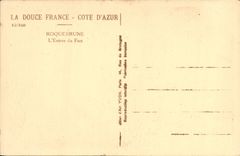 VINTAGE POSTCARD Roquebrune the Entry of the Fort