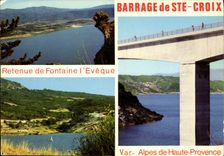 CPM Barrage de Saint Croix Alpes de Haute Provence Retenue de Fontaine l'Eveque 