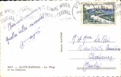 CPM Saint Raphael La Place et les Palmiers