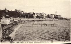 VINTAGE POSTCARD Holy Raphael Les Bains and the Boulevard Felix Martin