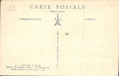 CPA Saint Raphael Le Boulevard Felix Martin et la Reserve