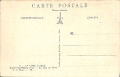 CPA La Cote D'Azur Saint Raphael Le Lion de Terre et la Plage