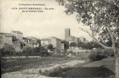 Raphael artístico de la colección de la POSTAL de la VENDIMIA Saint una esquina de la ciudad vieja