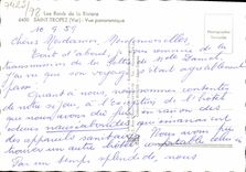 POSTAL MODERNA bordes de la opinión panorámica santa de Riviera Tropez