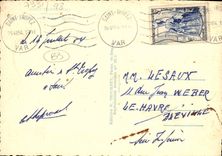 VINTAGE POSTCARD Holy Tropez Seen towards Sainte Maxime