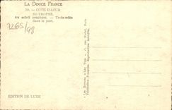 CPA Saint Tropez Au soleil couchant Trois mats dans le port Bateau Voilier 