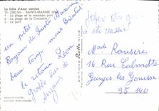 MODERN CARD Sainte Maxime the Beach and the New Port Small cross the port