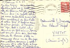 MODERN CARD Holy Maxime on Sea In the port Boat