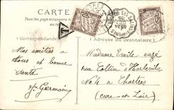 VINTAGE POSTCARD Toulon the Quay of the Party Boat